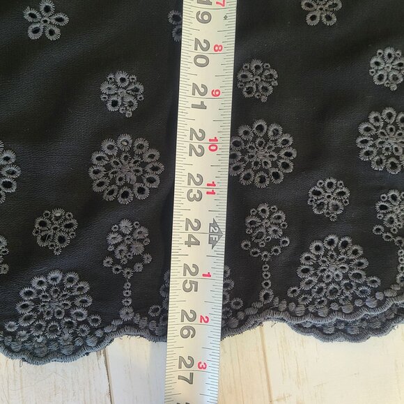 Indigo Soul Black Eyelet Bell Sleeve Blouse Long Sleeve Plus 2X Whimseygoth - Picture 7 of 9